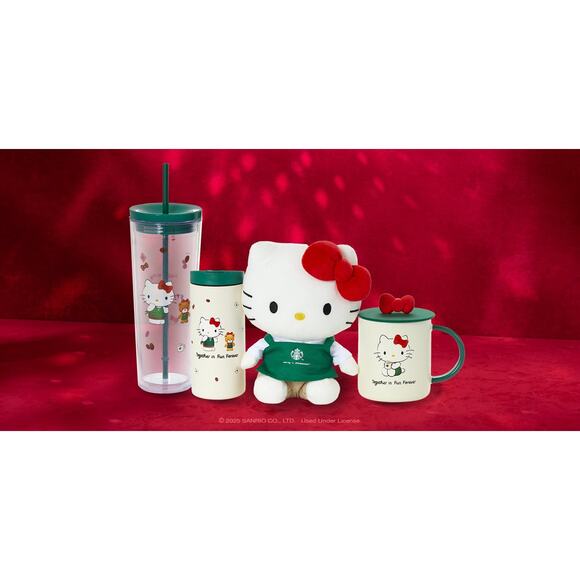 Starbucks × Hello Kitty Together in Fun Forever 16oz Ceramic Mug with Bow Lid - Picture 7 of 9